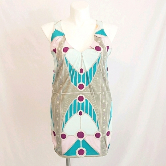 Mara Hoffman Dresses & Skirts - Mara Hoffman Sleeveless Silk Dress Geometric Retro Large